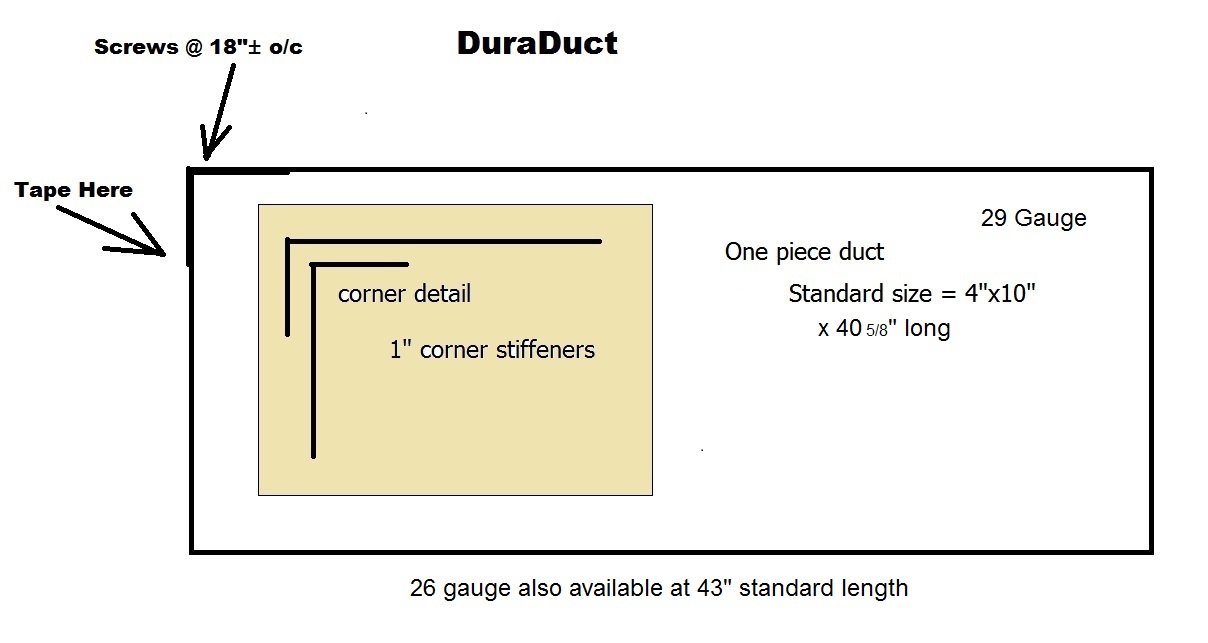 1 piece duct